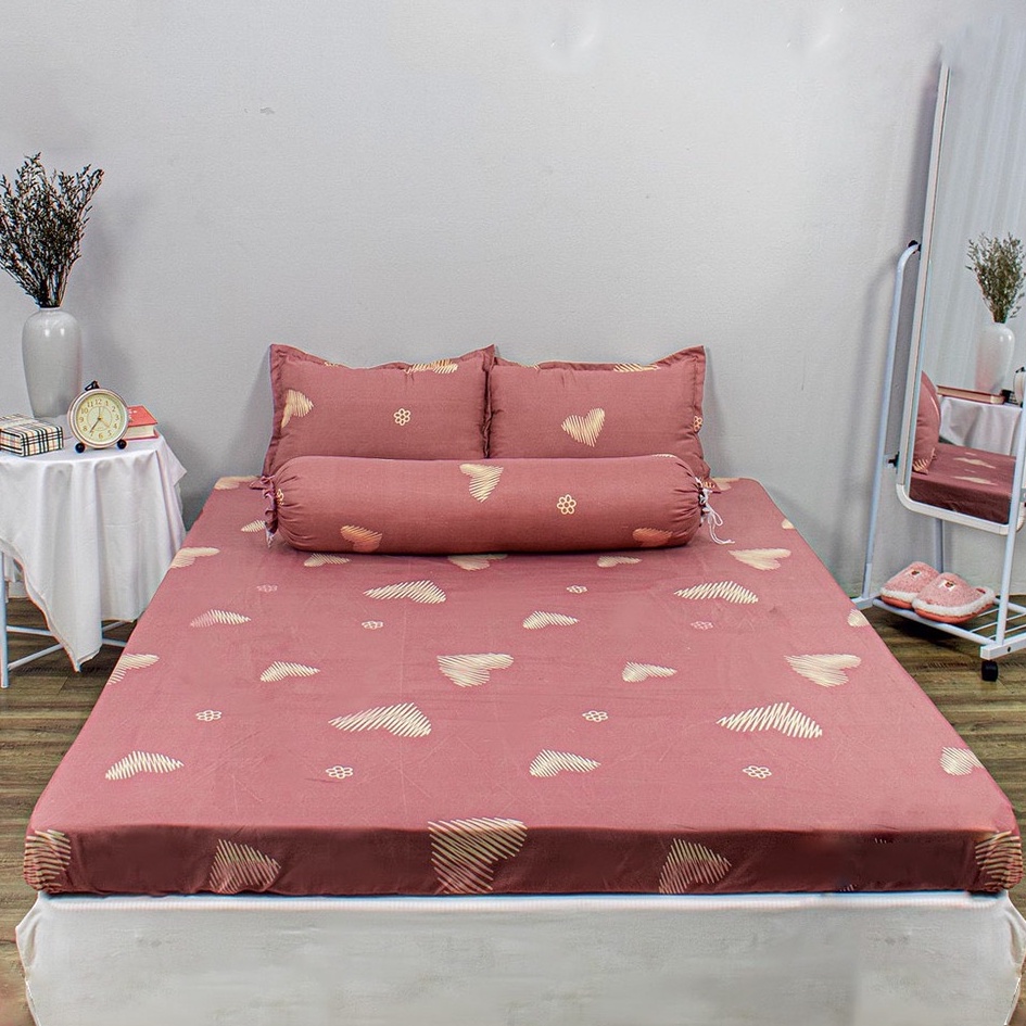 Bộ ga gối Cotton Poly siêu mềm mịn - Kích thước M2/M6/M8/2M2 - 1 ga 2 vỏ gối