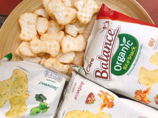 [4 Care Balance] Snack gạo hữu cơ, bim bim an toàn vị rong biển và BBQ cho bé từ 1 tuổi