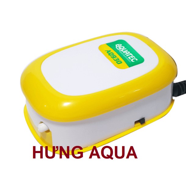 Máy sục oxy bể cá, máy sủi oxy tiết kiệm điện 1 vòi AQ930, 2 vòi AQ950 chọn combo kèm dây và quả sủi