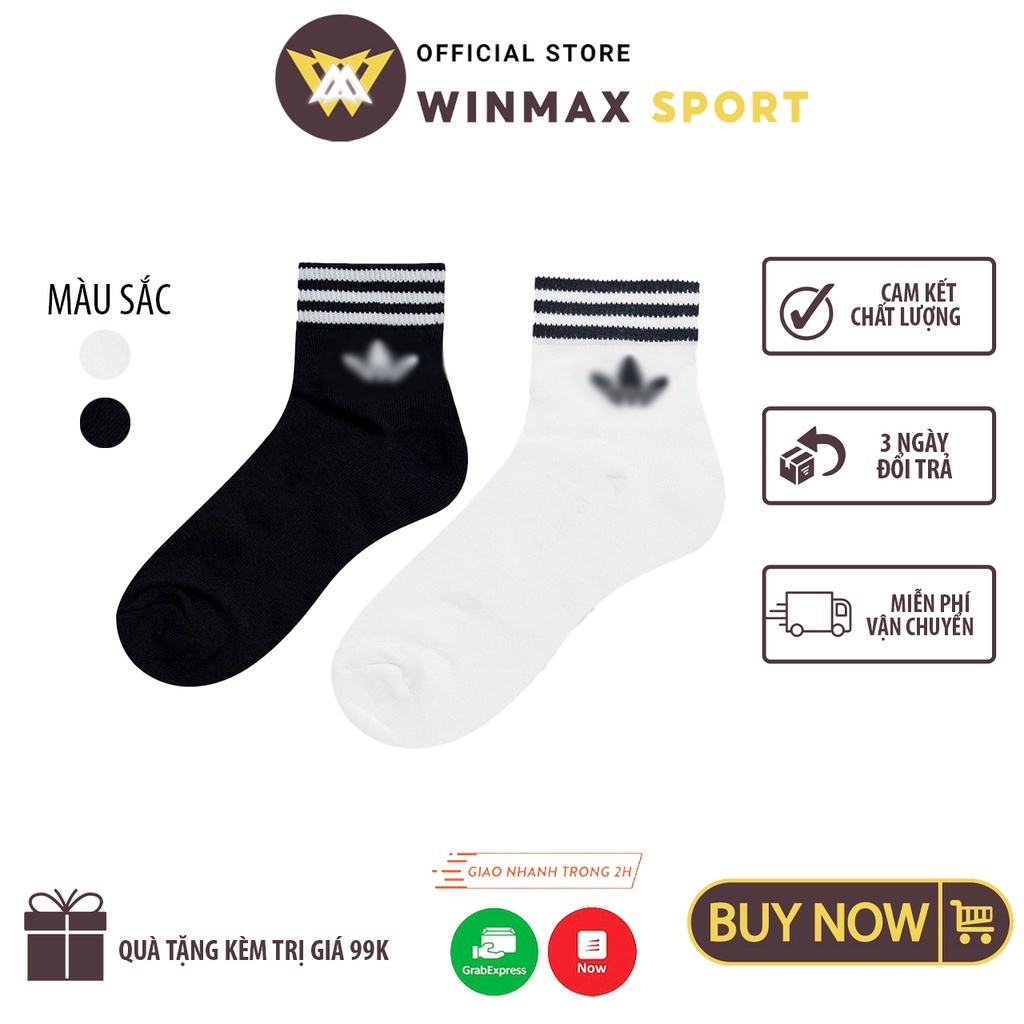 Tất Vớ Nam Nữ DAS Vải Cotton Co Giãn Họa Tiết Cỏ 3 Lá, Thời Trang Thể Thao Cao Cấp Winmax