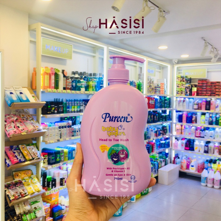 SỮA TẮM GỘI PUREEN - Baby Yogurt Blackcurrant &amp; Plum 750ml