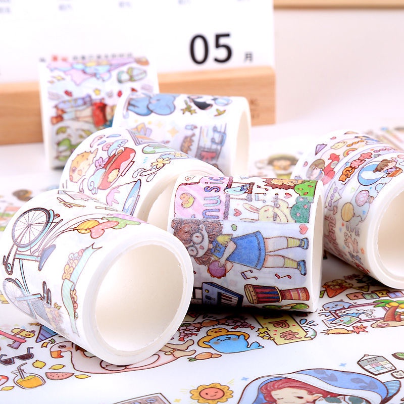 Cuộn băng keo washi tape hãng Twilight - Honey Girl - 3m