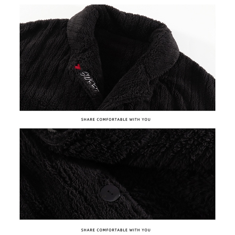 【HÀNG CÓ SẴN】Áo choàng ngủ lông cừu san hô dày và dài cho cặp đôi
 | BigBuy360 - bigbuy360.vn