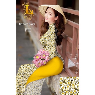 Vải áo dài hoa nhí