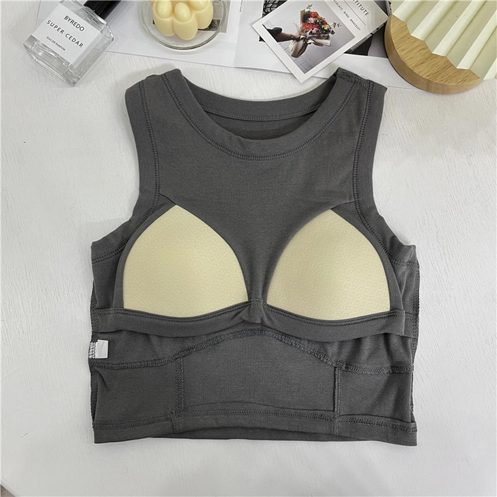 50192 Áo Vest Ngắn Mỏng Vừa Vặn Cổ Tròn