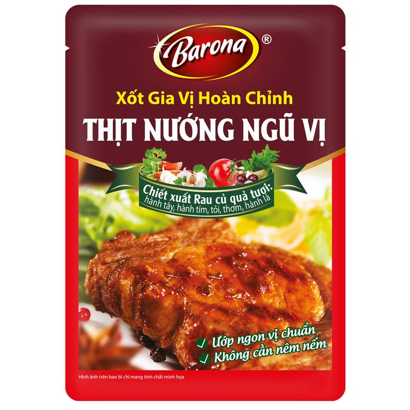 gói xốt gia vị barona hoàn chỉnh tươi ngon đủ vị gói 80g