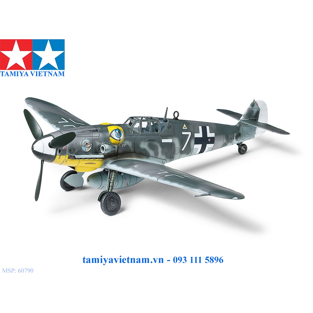 60790 Mô hình máy bay quân sự 1/72 SCALE MESSERSCHMITT Bf109 G-6 Tamiya