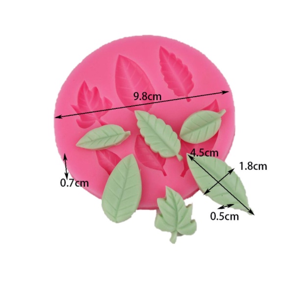 Khuôn silicone làm bánh hình chiếc lá