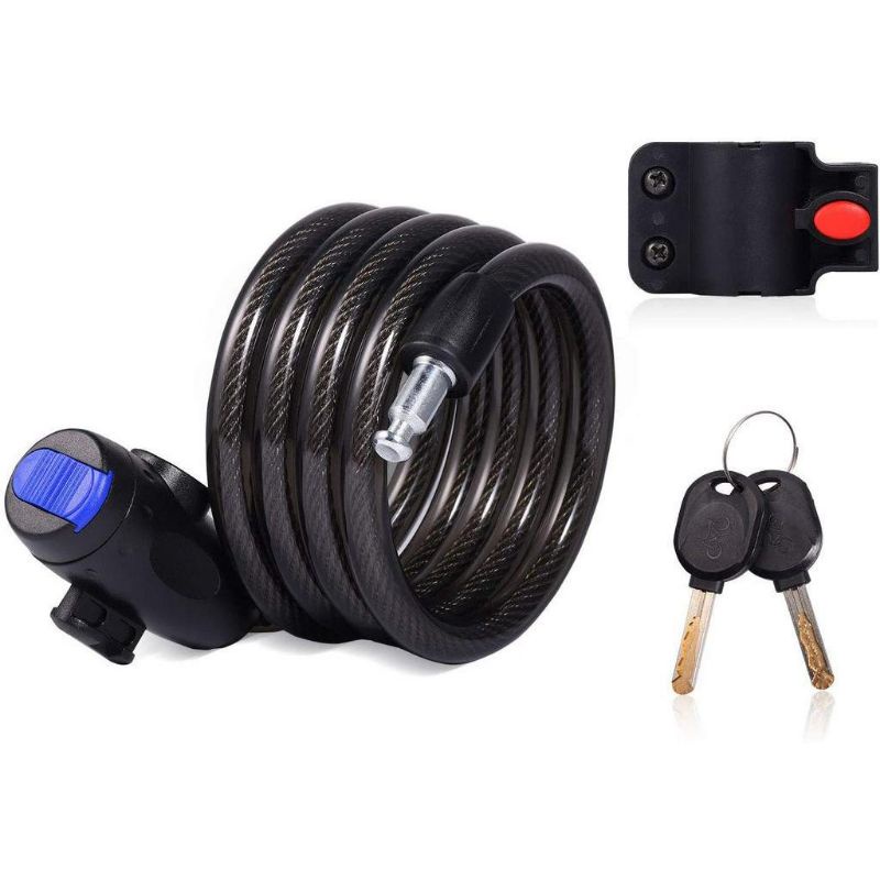 Khoá dây xe đạp xe máy an toàn với 2 chìa khoá tiện dụng