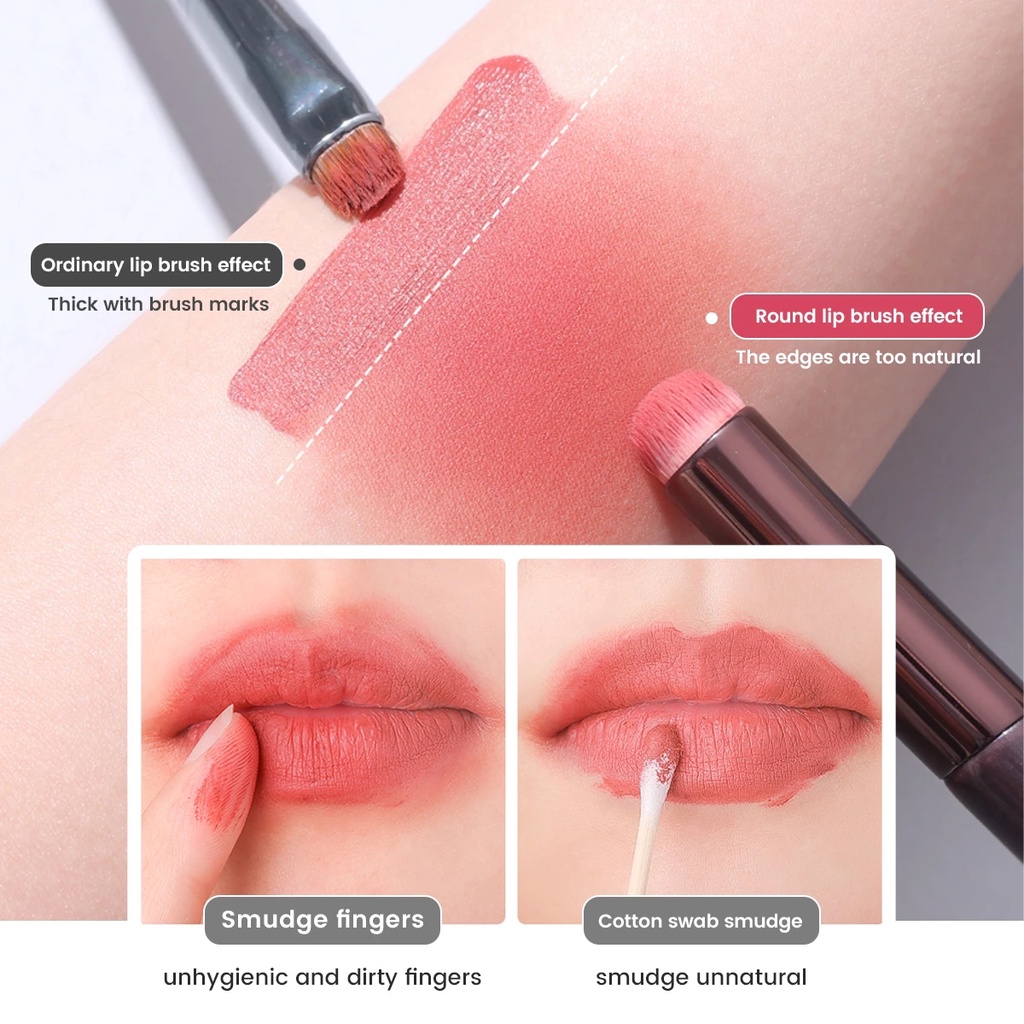 Cọ Trang Điểm Đa Năng Đầu Tròn Kèm Nắp Đậy Ốp