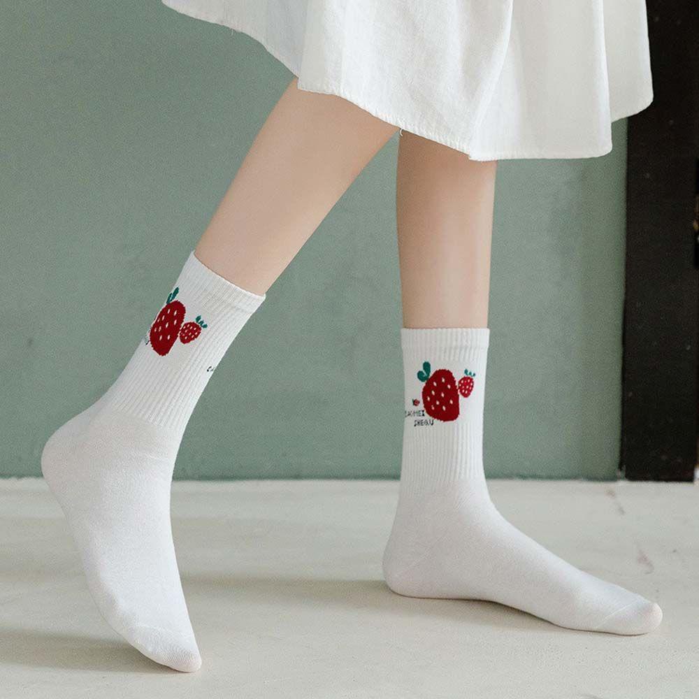 Vớ Cotton Họa Tiết Trái Cây Dễ Thương Phong Cách Harajuku Cho Nữ 1