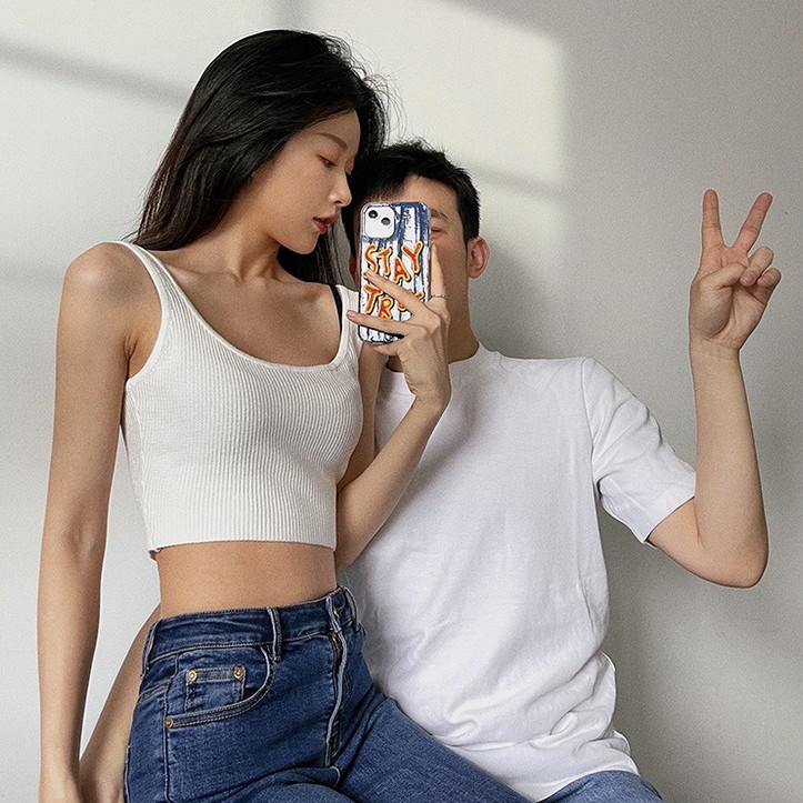 Crop Top Hai Dây Cổ Chữ U Nhiều Màu Sắc Gợi Cảm HZFWC4647
