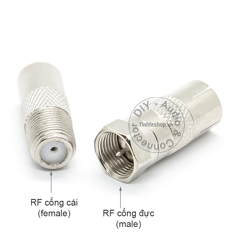 Jack cắm anten TV F5 sang RF cái 1 chiếc - Antenna female jack plug