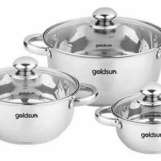 Bộ 3 nồi inox Goldsun