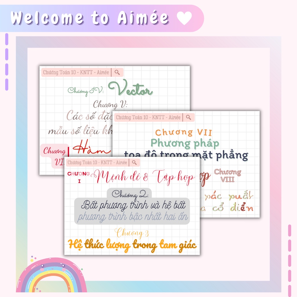 Sticker Tiêu Đề Chương Toán 10 - Kết nối tri thức - New | Aimée
