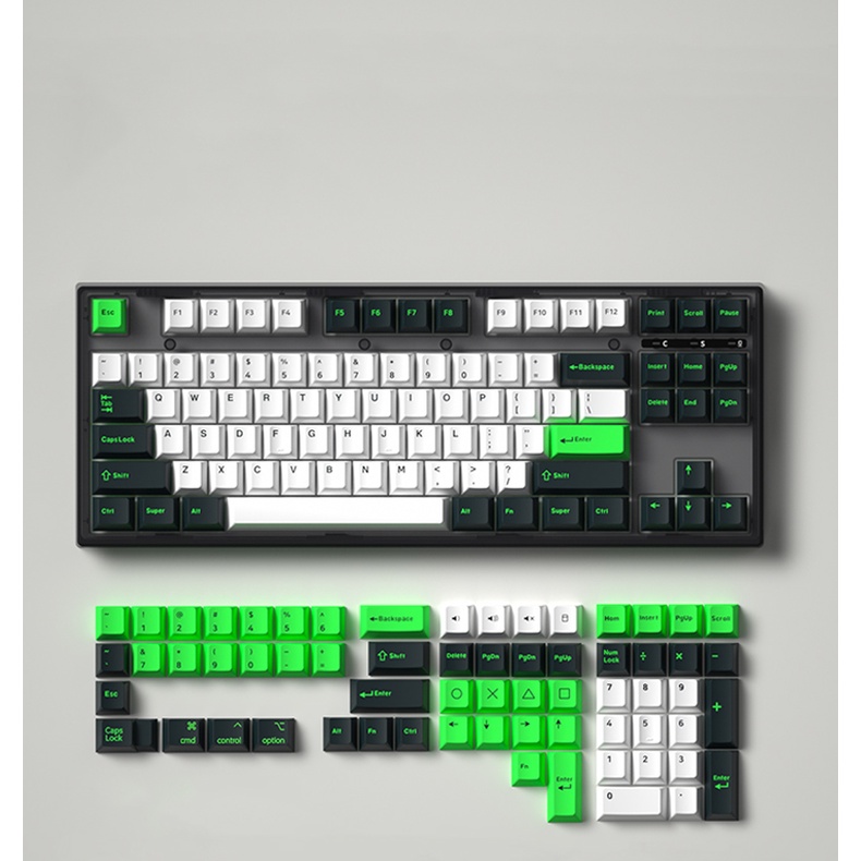 Bàn phím cơ FL-Esports GP87CP White & Green  Hotswap Led RGB