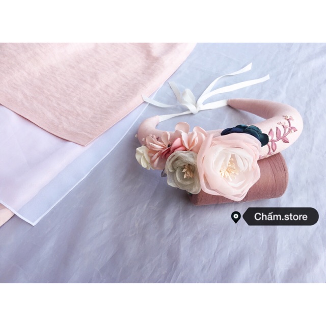 Set áo dài cách tân+quần ống rộng+mấn ( designedbyChấm )