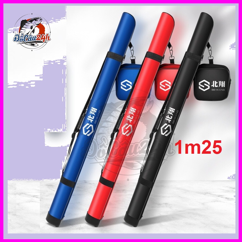 Bao Đựng Cần Câu Cá Beixiang + Túi Đựng Phụ Kiện Câu Cá Chất Liệu Da PU Dài 1m25