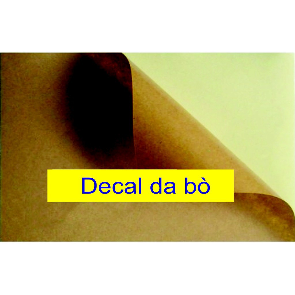 Giấy A3 decal xanh, decal vàng, decal da bò