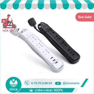 [ Xiaomi SinCa ] Ổ cắm điện Xiaomi Power Strip 3 ngõ Usb thông minh- chính hãng Xiaomi