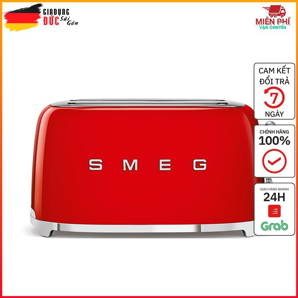 Máy Nướng Bánh Mì SMEG TSF02RDEU Red, Với 4 Khe Nướng Dễ Dàng Nướng Giòn Bánh, Làm Nóng Bánh Sandwhich - Nhập Khẩu Đức