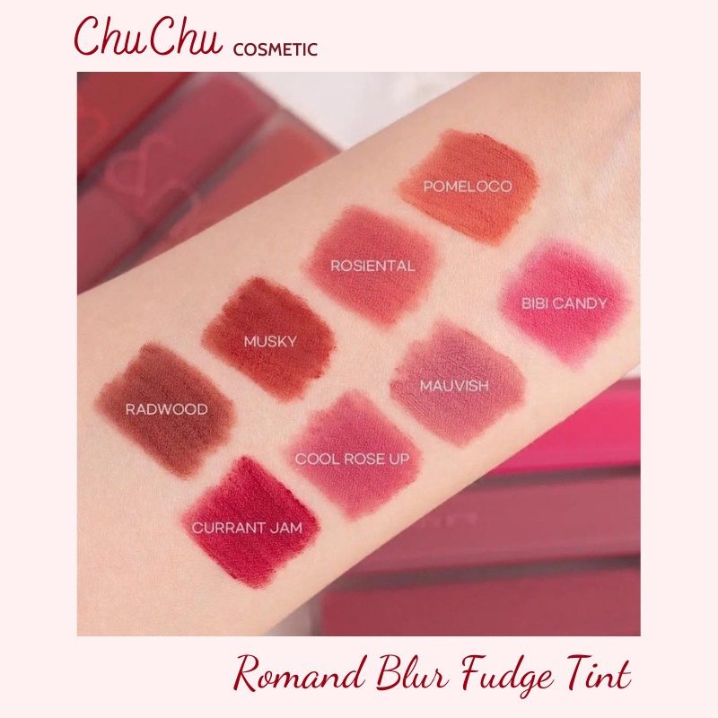 Son kem lì Romand Blur Fudge Tint Hàn Quốc 5g