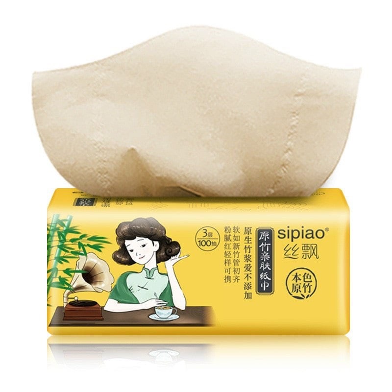 KHĂN GIẤY ĂN GẤU TRÚC GÓI HIỆU SIPIAO/ LAMPURE GÓI LẺ