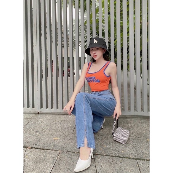 Áo Dây Bản To Croptop Cổ Vuông LOUIS VUITTON
