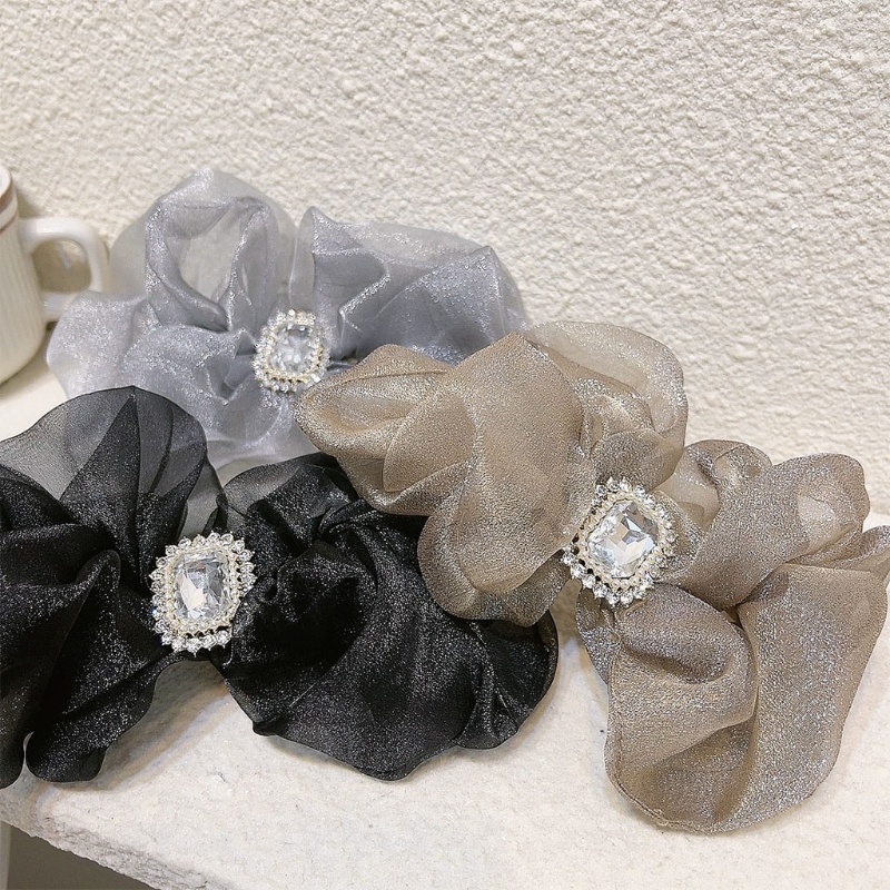 Kẹp Tóc Hình Nơ Lớn Bằng Vải Organza Phong Cách Pháp Thanh Lịch Dành Cho Nữ