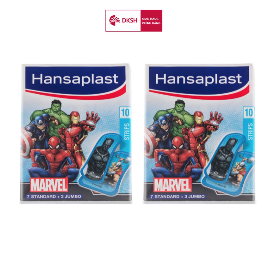 Combo 2 Gói Băng cá nhân Hansaplast Marvel gói 10 miếng, Thương hiệu số 1 của Đức