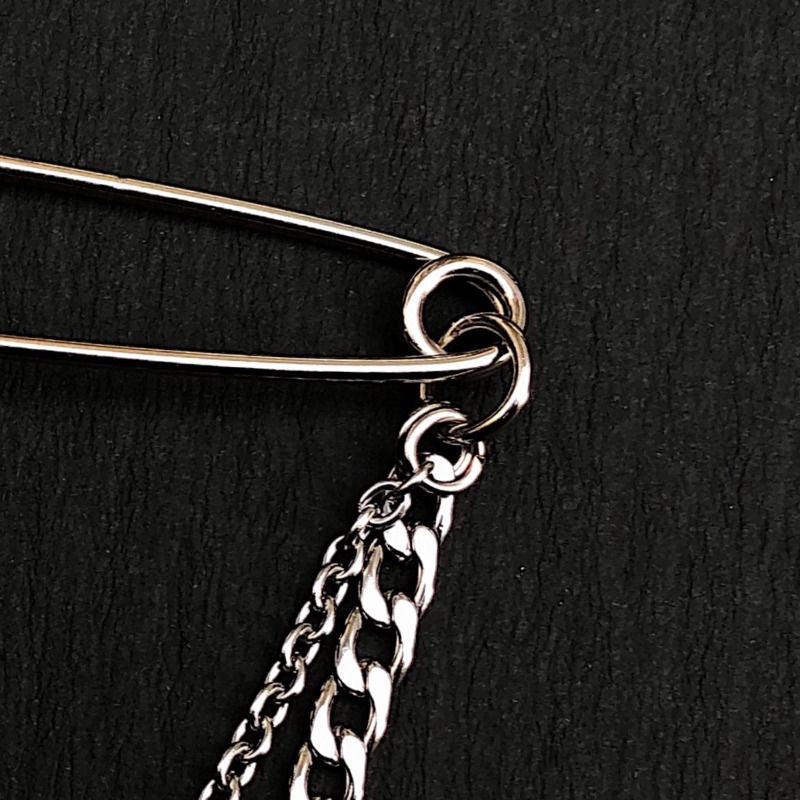 Cài Ngực Áo Thiết Kế Hình Dây Xích Phong Cách Hiphop Bụi Bặm Cá Tính