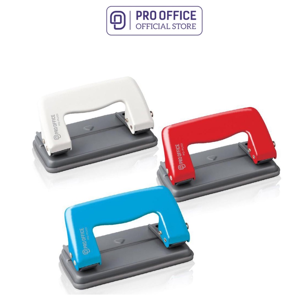 Dụng Cụ Bấm Lỗ Giấy PRO OFFICE Chống Trơn Trượt, An Toàn Khi Bấm PO-PU101/102/103
