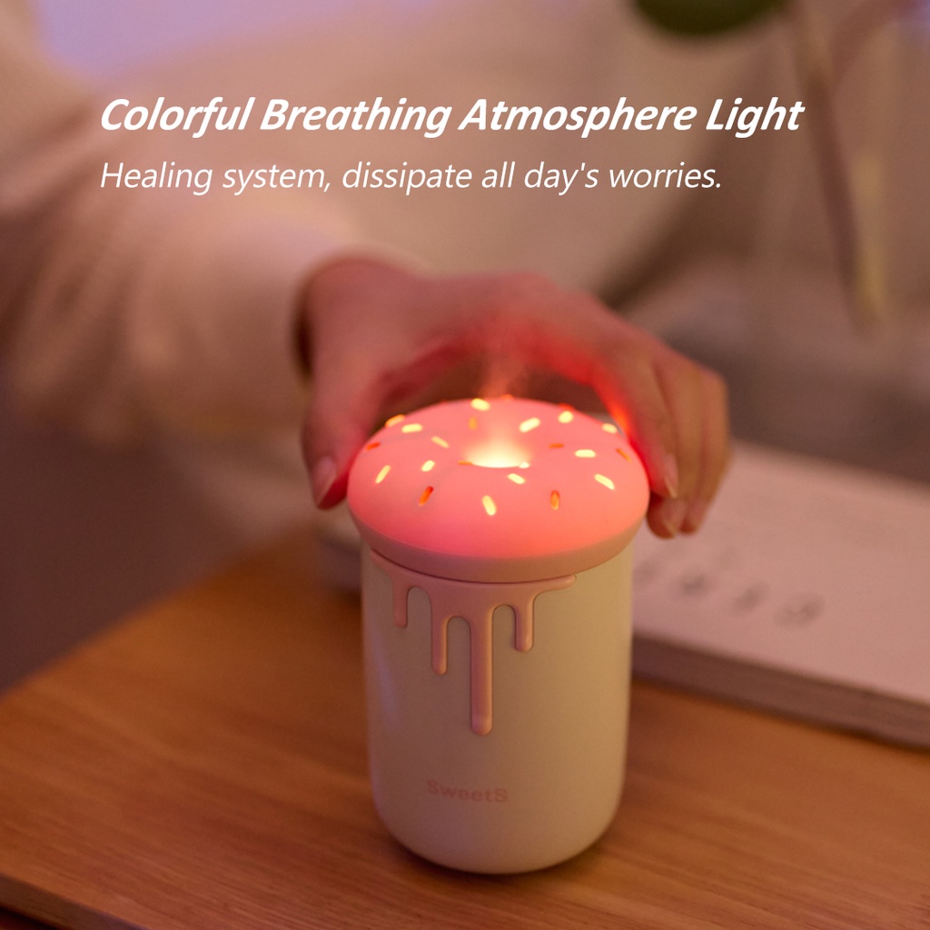 Xiaomi Youpin Máy phun sương tạo độ ẩm không khí 3life kiểu dáng dễ thương có đèn USB 250ml kèm phụ kiện