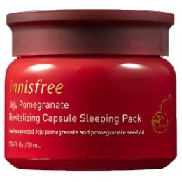 Bộ sản phẩm tinh chất lựu Innisfree Jeju Pomegranate Revitalizing Serum Eye Essence Emulsion Capsule Sleeping Pack