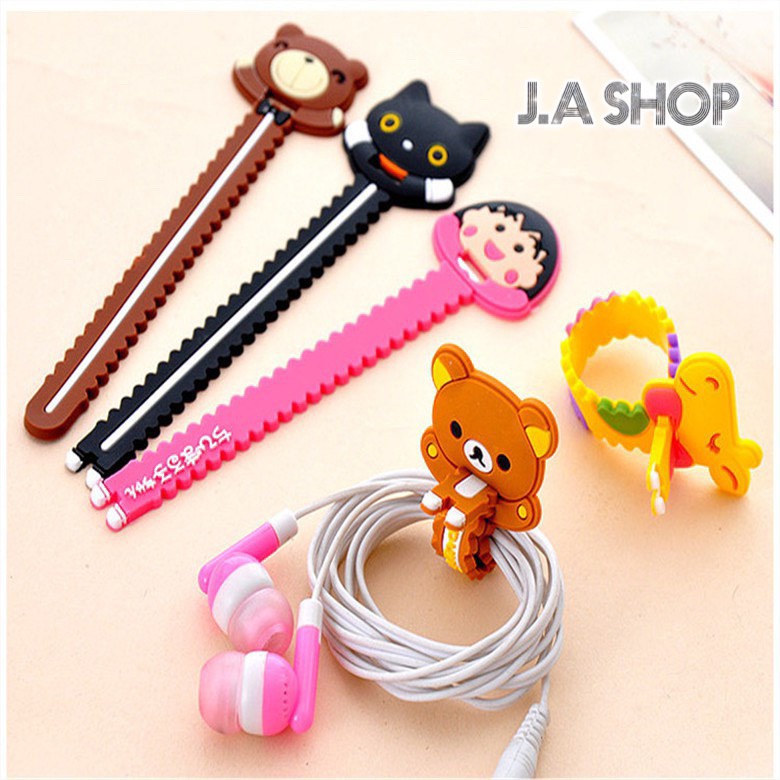 Nút Gắn Bảo Vệ Cáp Sạc Tai Nghe Hình Thú Hoạt Hình Dễ Thương, Ngộ Nghĩnh  NONO SHOP