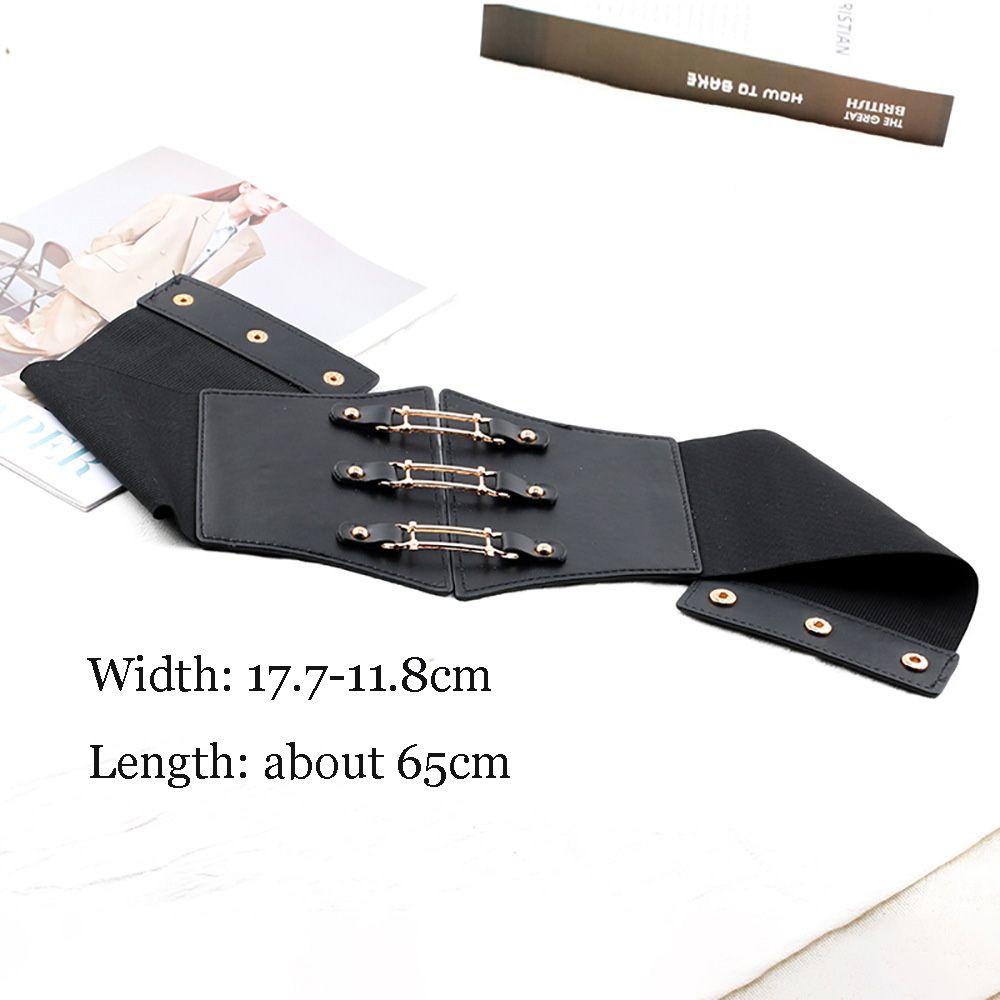 PATH Fashion Girdle Clothing Supplies Waistband Wide Waist Belt Punk Women Accessories Female Corset PU Leather Dress Strap Elastic Buckle