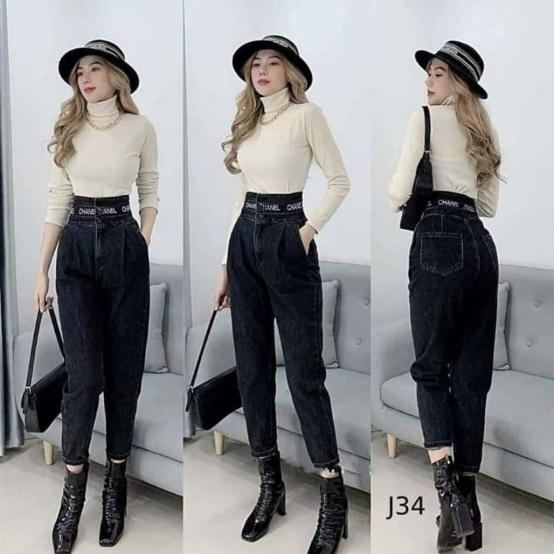 Quần jeans baggy lưng siêu cao