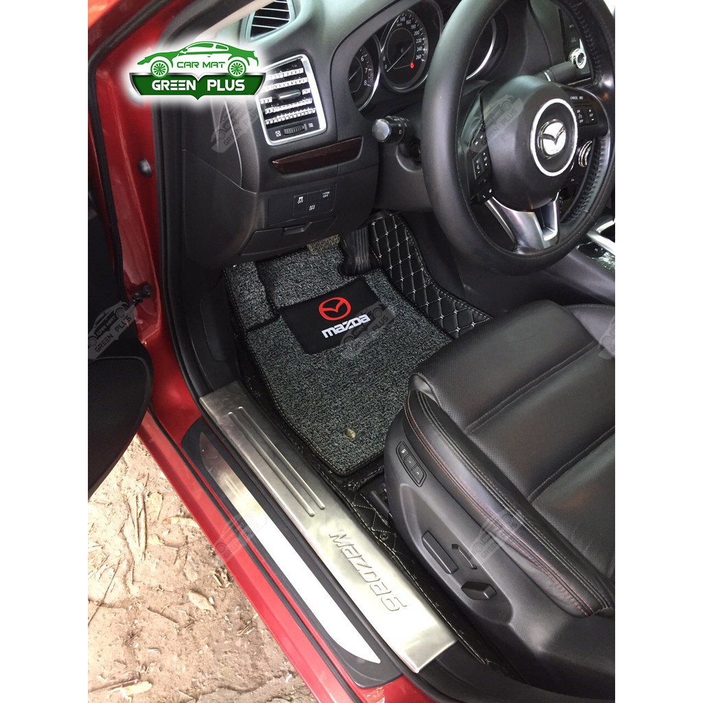 Thảm lót sàn ô tô 6D Mazda 6 2013-2020 chống nước, không mùi, phủ kín 90% sàn xe