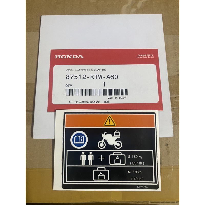 Tem thông số Sh 150i - 300i