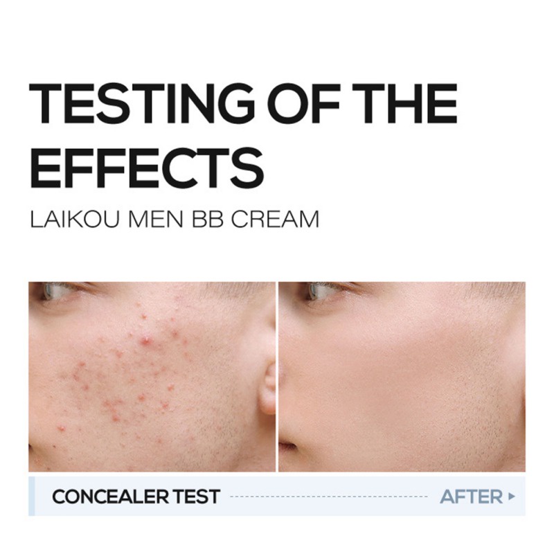 Kem Nền BB Dạng Lỏng Che Khuyết Điểm Toàn Diện Dưỡng Ẩm Kiểm Soát Dầu Tự Nhiên 40g Hiệu LAIKOU Cho Nam