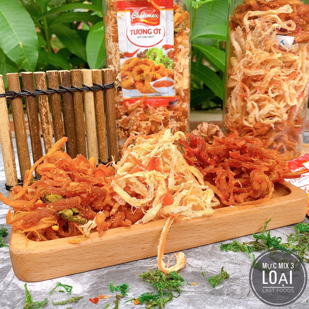 Mực mix 3 loại 300g JOJO Đồ ăn vặt hà nội vừa ngon vừa rẻ | BigBuy360 - bigbuy360.vn