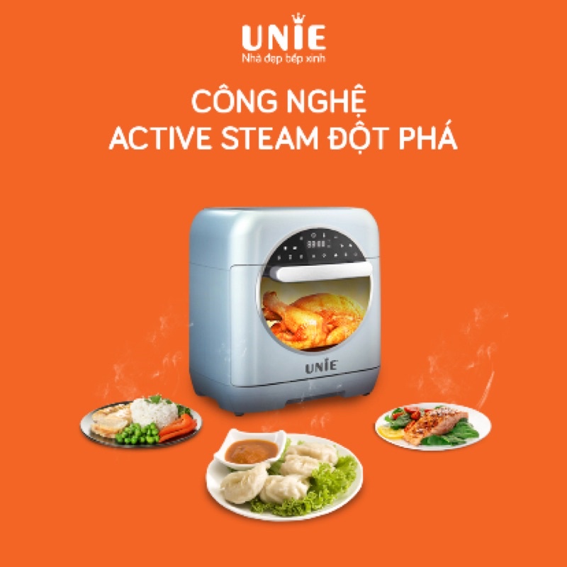 [Chính Hãng] Nồi chiên không dầu hơi nước 15 lít cao cấp UNIE Steam Color, lỗi 1 đổi 1, bảo hành 24 tháng toàn quốc