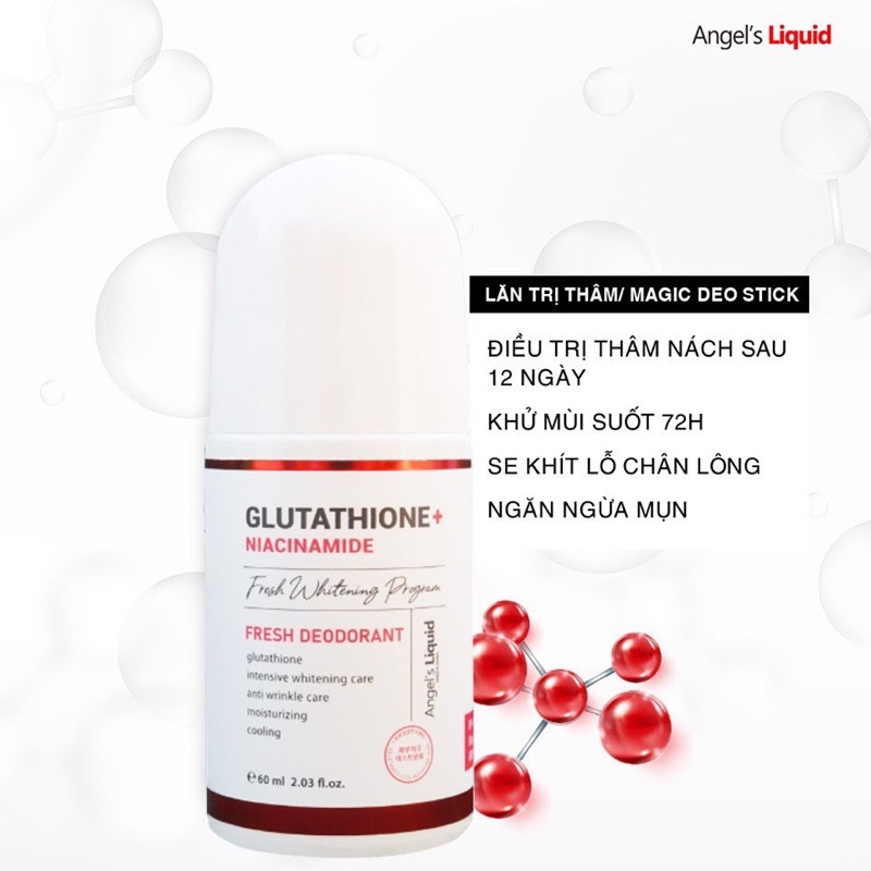 [HÀNG CÓ SẴN] Lăn mờ thâm, dưỡng trắng hot hit Angel’s Liquid Glutathione trên tik tok | BigBuy360 - bigbuy360.vn
