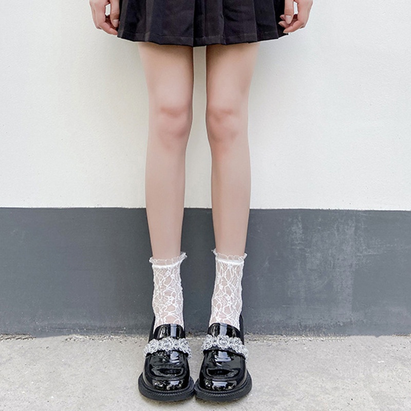 Vớ Phối Ren Phong Cách Lolita Nhật Bản Đáng Yêu Cho Nữ