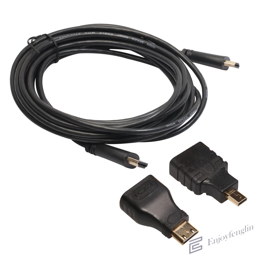 Dây cáp HDMI chuyển đổi từ cổng Micro HDMI sang HDMI + Mini HDMI chuyên dụng