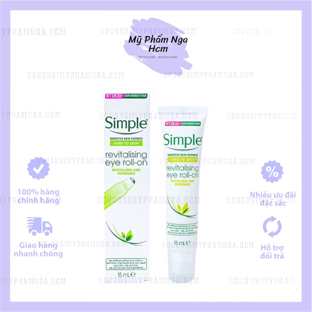 Lăn Mắt Simple Kind To Eyes Revitalising Eye Roll-On