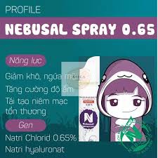 Dung dịch xịt mũi nhược trương Nebusal spray 0.65% chai 50ml giúp giữ ẩm giảm khô mũi