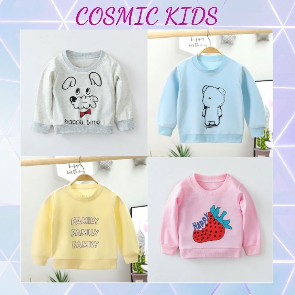 🎁 Áo nỉ mỏng cho bé – Áo dài tay thu đông cho bé tới 9 tuổi