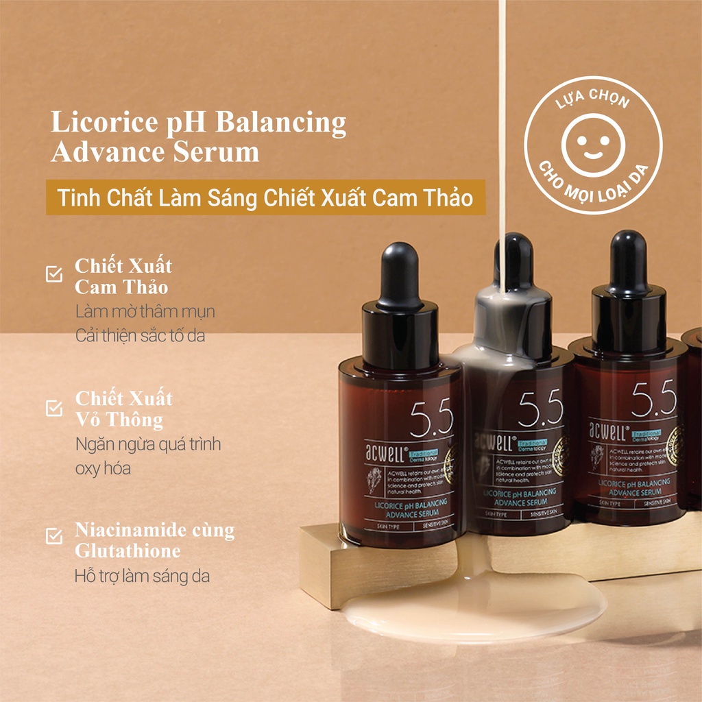 Tinh Chất Sáng Da Acwell Licorice pH Balancing Advance Serum