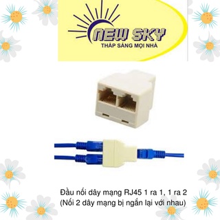 Đầu nối dây mạng  RJ45 1 ra 1, 1 ra 2 (Nối 2 dây mạng bị ngắn lại với nhau)
